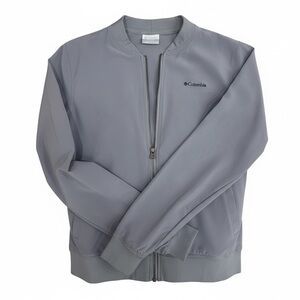 Columbia Gray Zip Jacket Women’s Size M Lightweight Outdoor